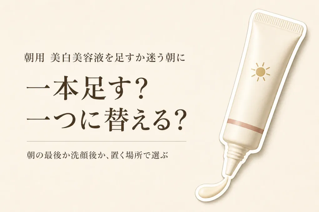 朝用 美白美容液を一本足す？薬用美白オールインワンに替える？メイクまでの手順で比較